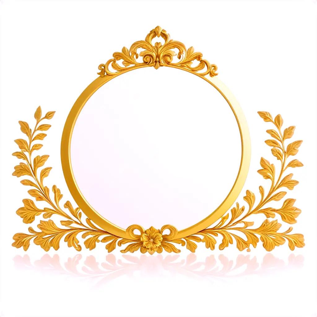 Gold framed decorative frame with gold accent