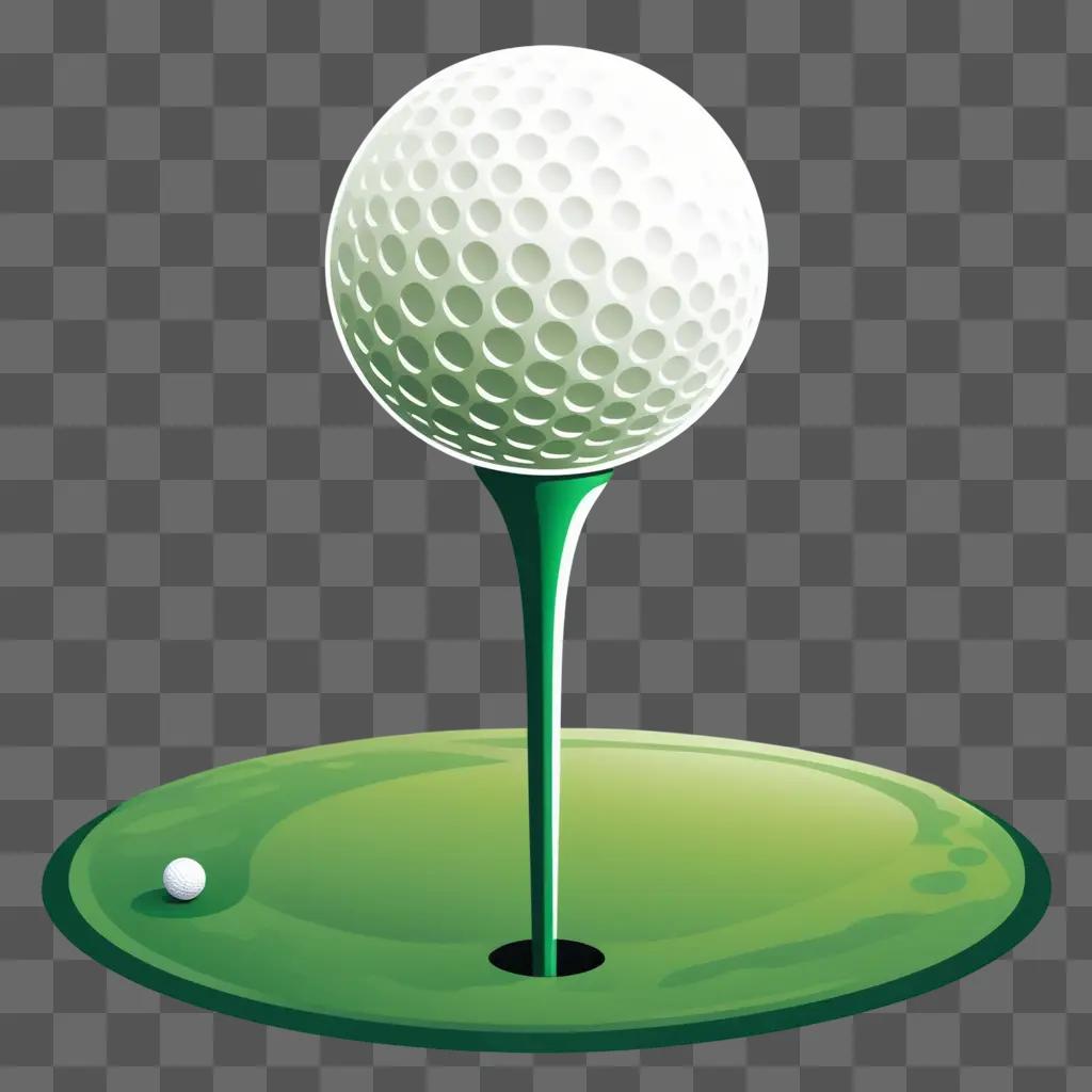 Golf clipart features a white ball on green surface