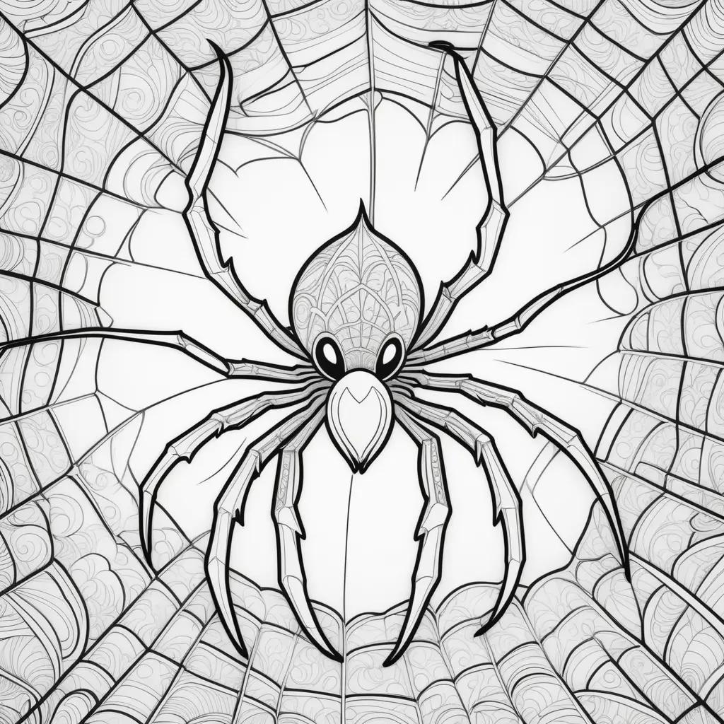 Gothic Spider Coloring Page