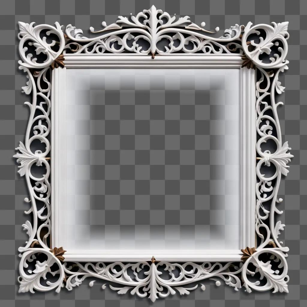 Gothic frame adorns a wall