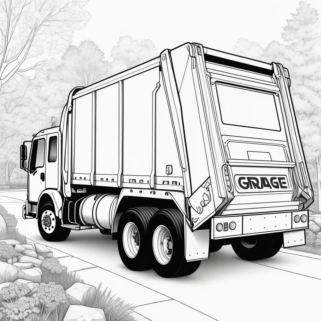 Grace Garbage Truck Coloring Page