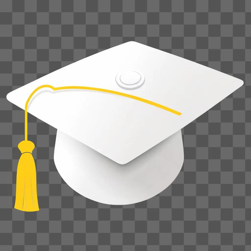 Grad cap clipart shows a graduation cap with a yellow tassel