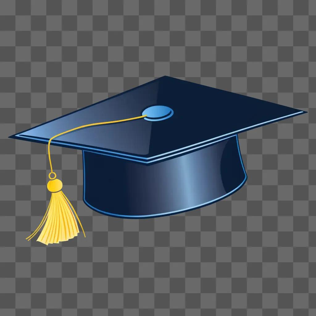 Graduation hat clipart features a blue tassel