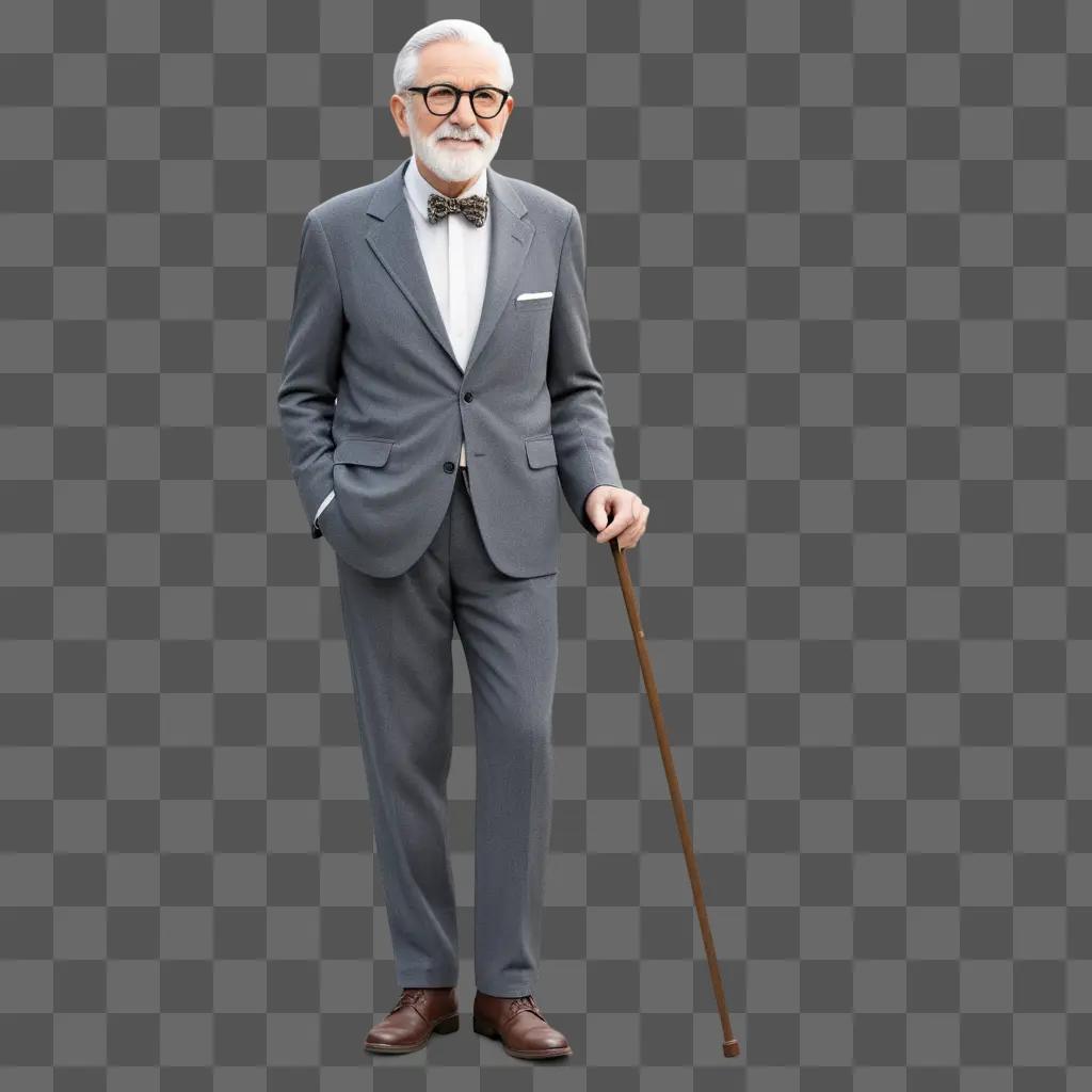 Gray suit clipart of man