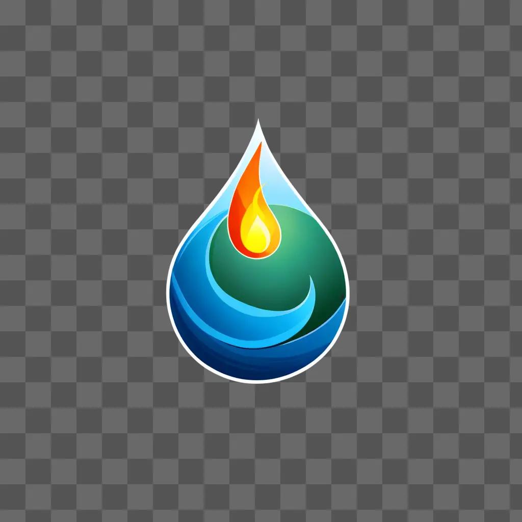 Green, blue and orange logo for an elemental company