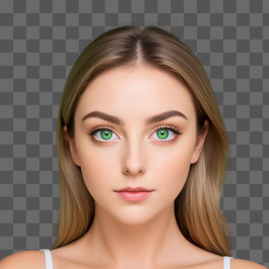 Green eyes with a brown background