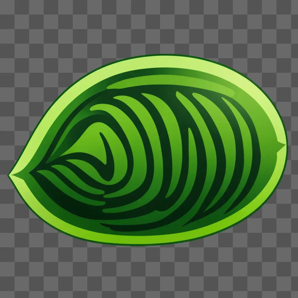 Green leafy watermelon clipart design on a green background