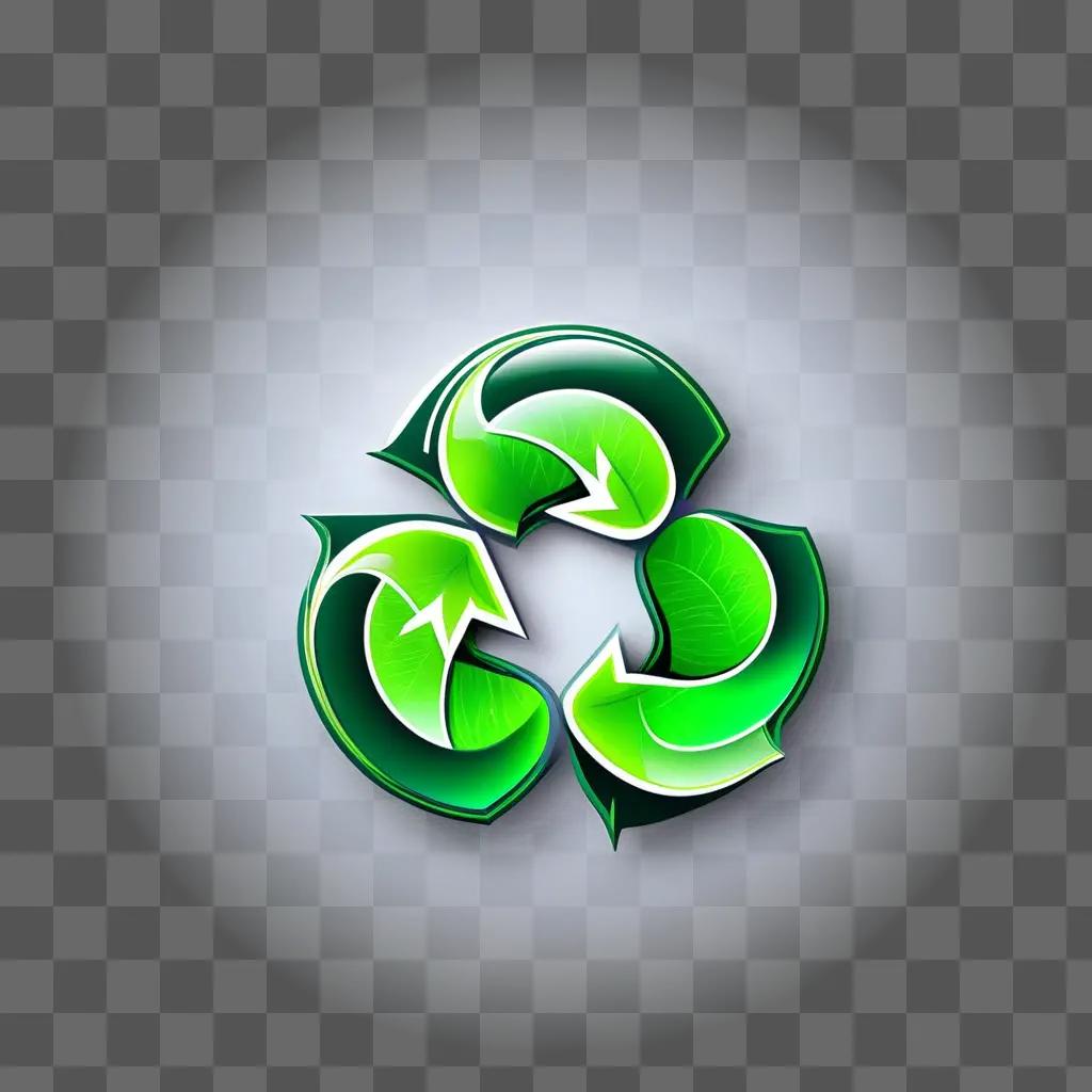 リサイクルシンボルの緑色のロゴ