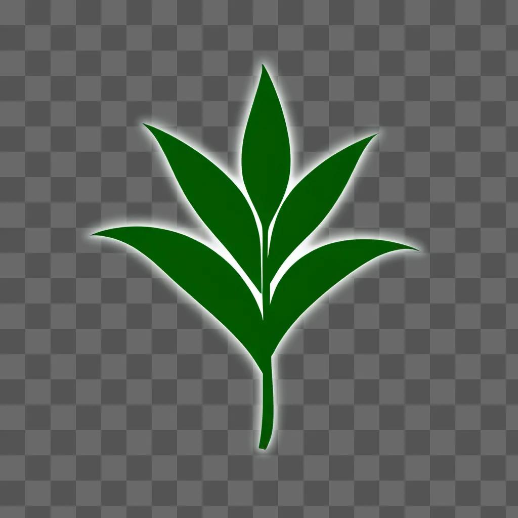 Green plant clipart image of leaves