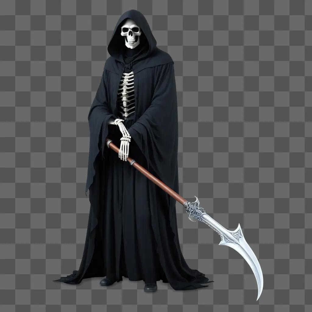 Grim Reaper holding a sword with a glowing tip