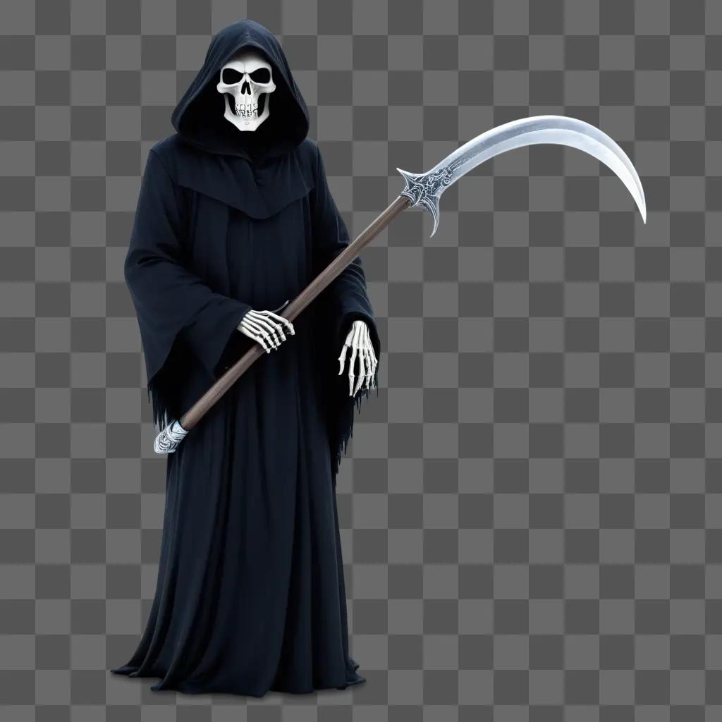 Grim Reaper holding scythe in hand