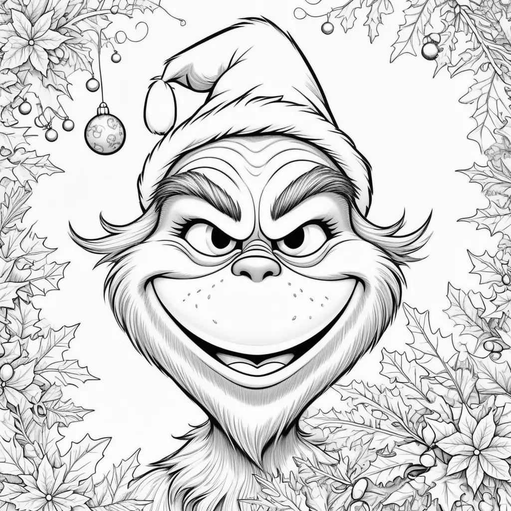 Grinch coloring pages for Christmas season