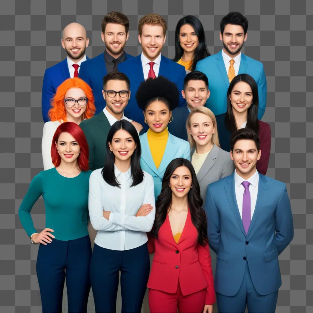 Group of diverse people posing together for a photo