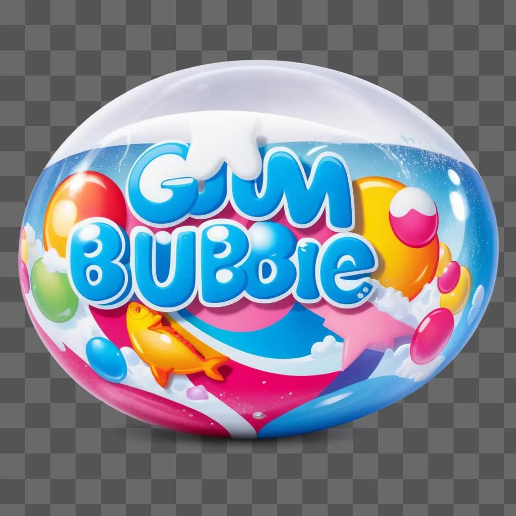 Gum bubble is a colorful bubble gum-shaped object