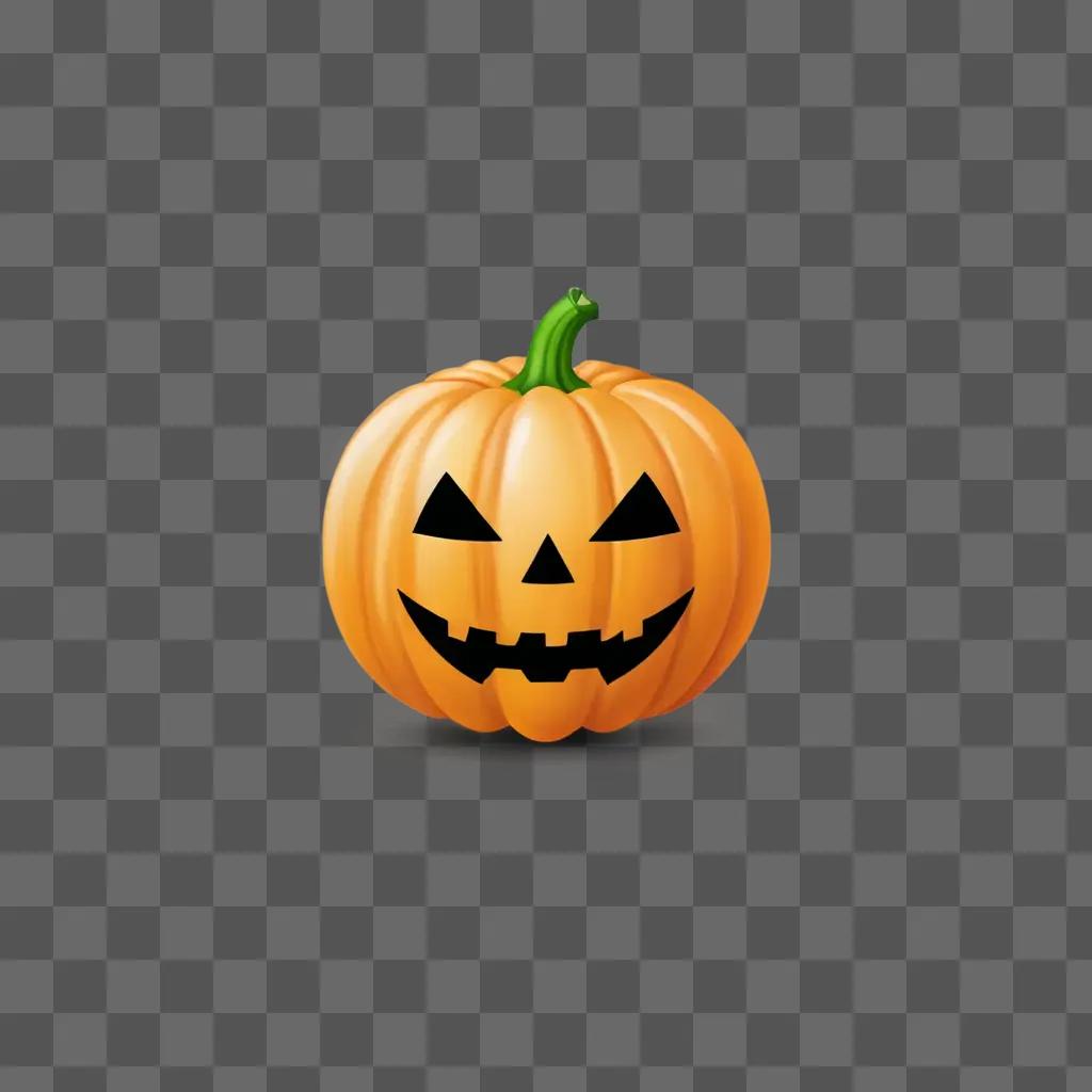 Halloween Pumpkin Emoji with Happy Face