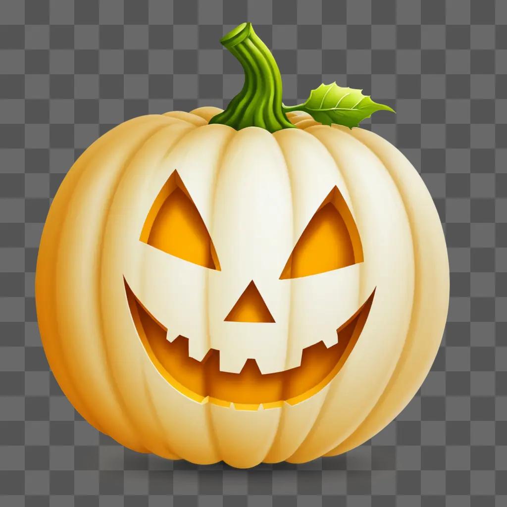 Halloween Pumpkin with a Happy Pumpkin Emoji