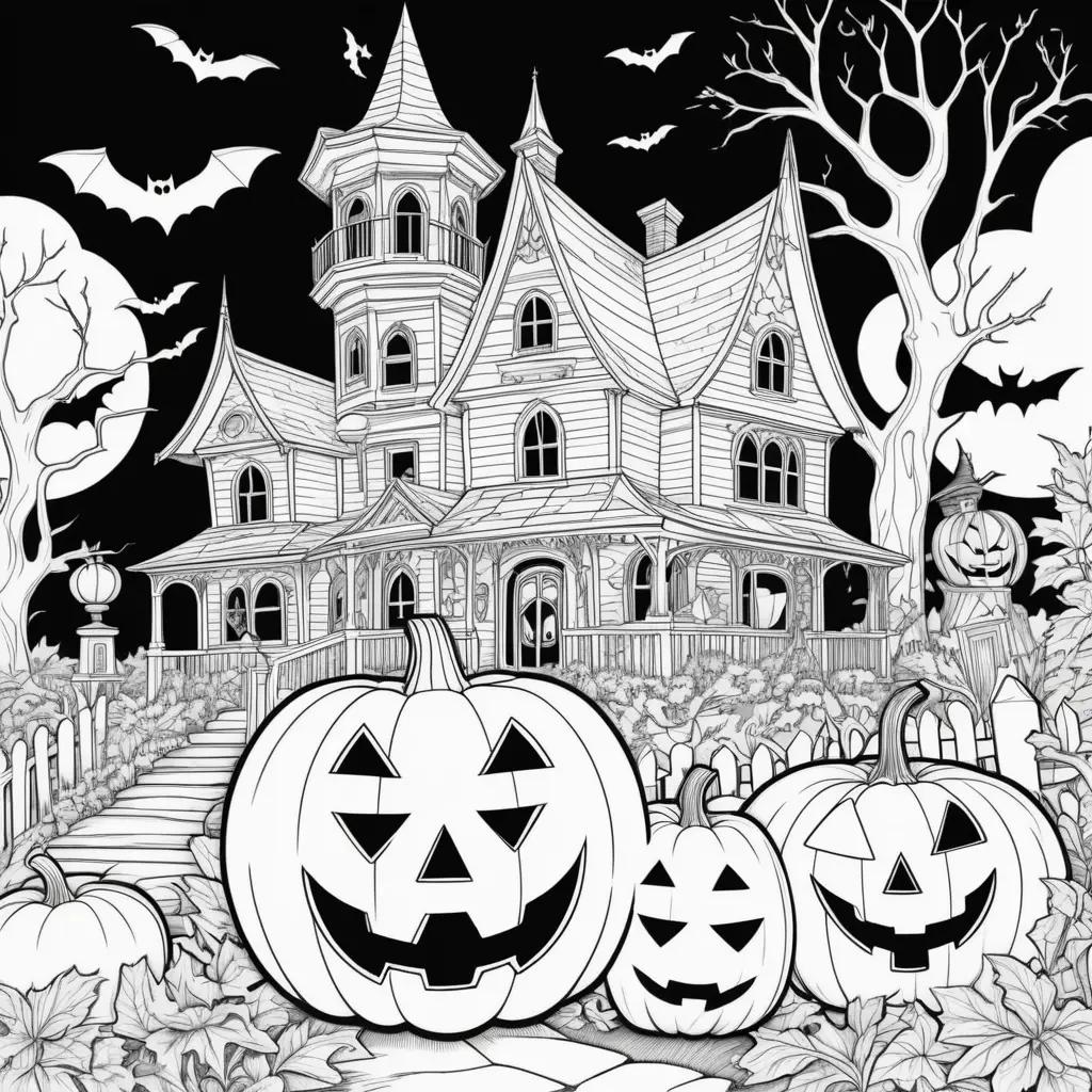 Halloween Pumpkins Coloring Pages for Kids