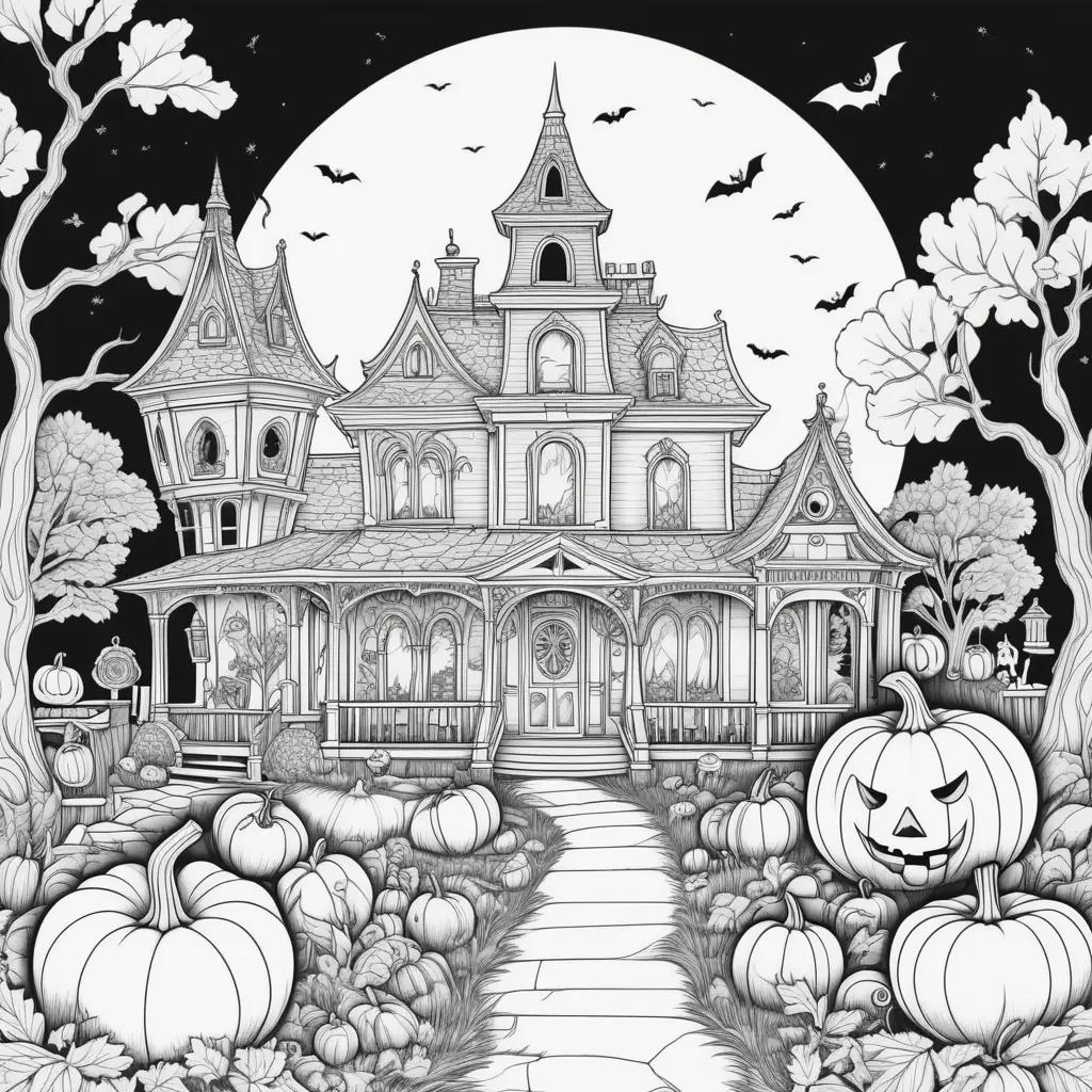 Halloween coloring pages for adults