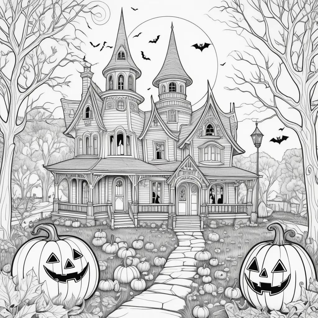 Halloween coloring pages for adults and kids