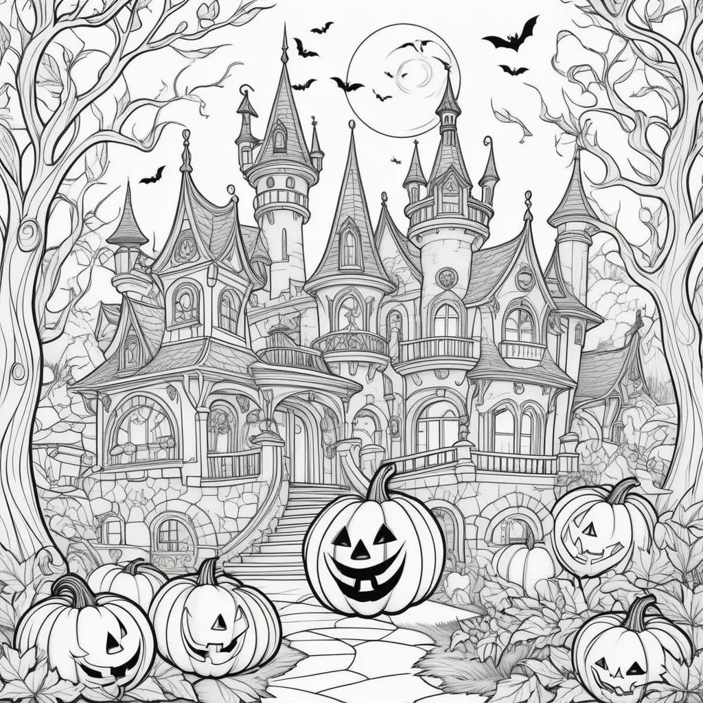 Halloween coloring pages with Disney characters