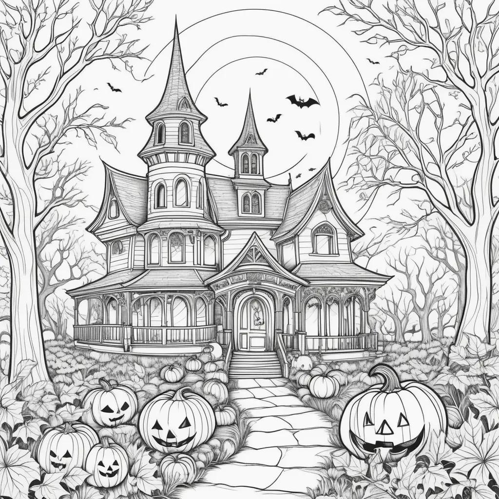 Halloween coloring pages with a free print option