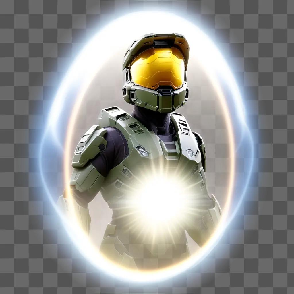 Halo character in a realistic style