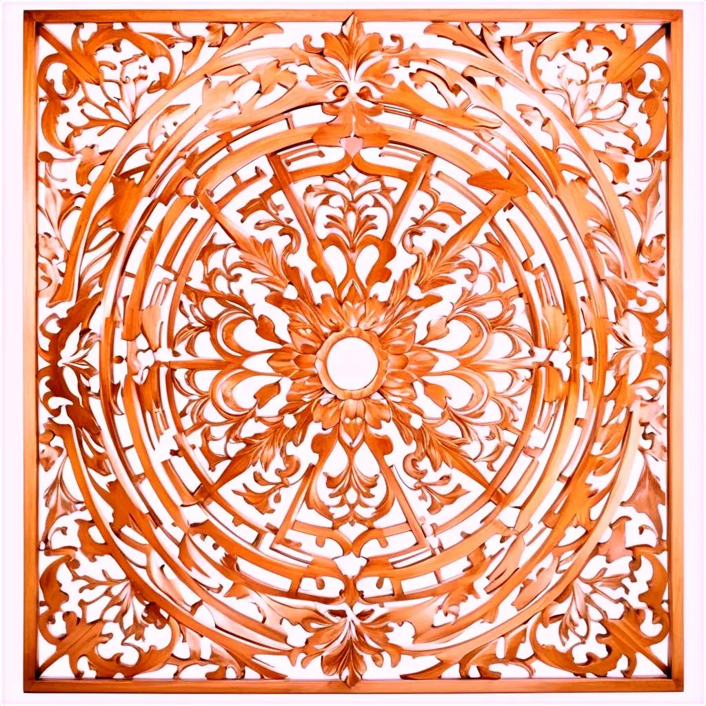 Handcrafted woodwork design in ornate pattern