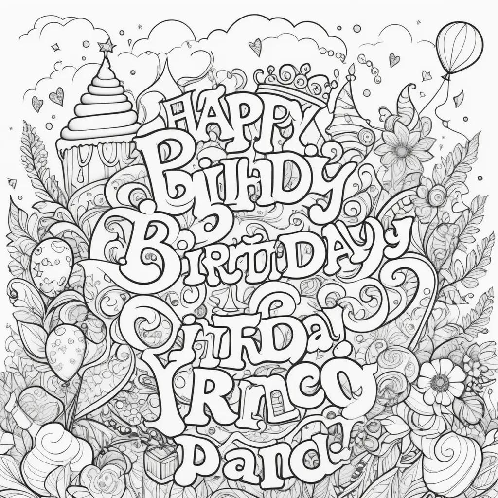 Happy Birthday Coloring Pages for Your Dad