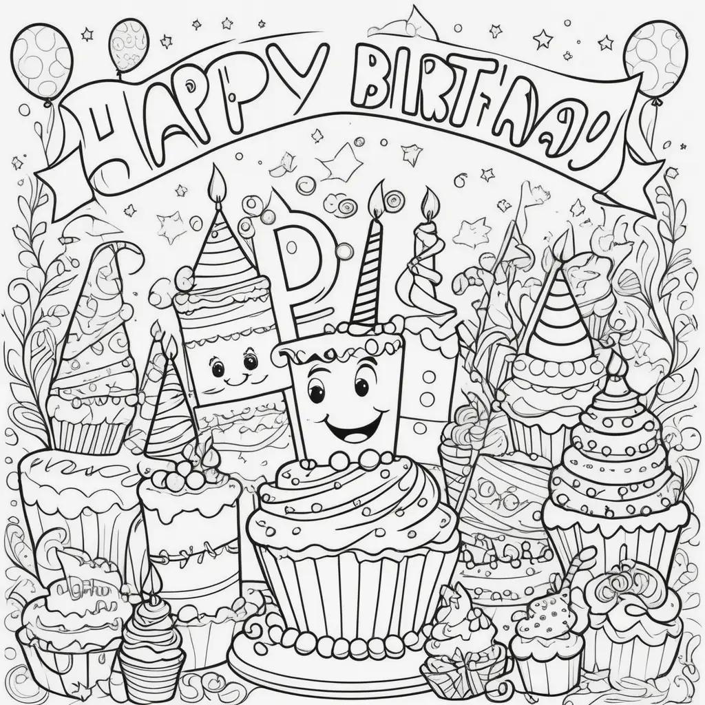 Happy Birthday Dad Coloring Pages