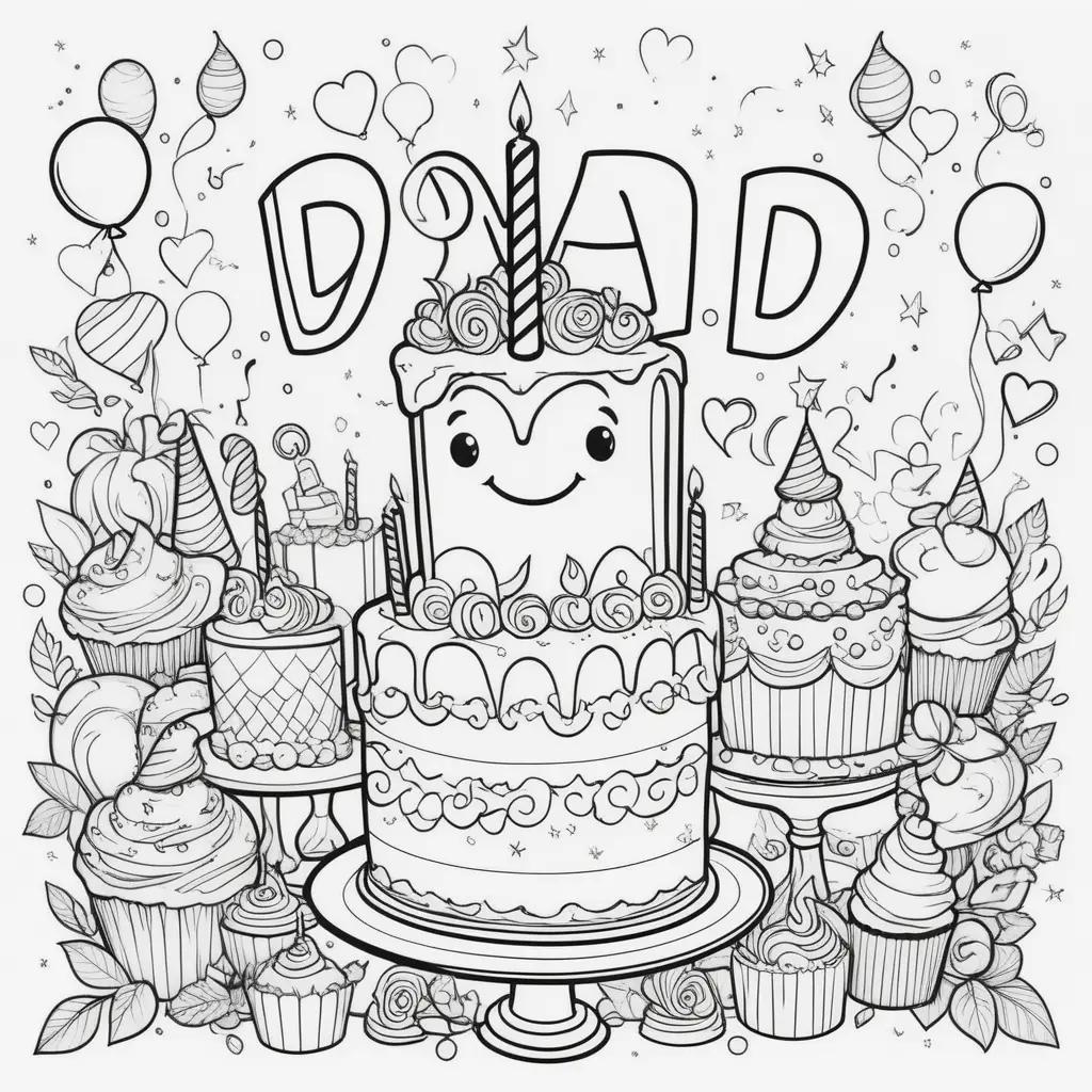 Happy Birthday Dad Coloring Pages