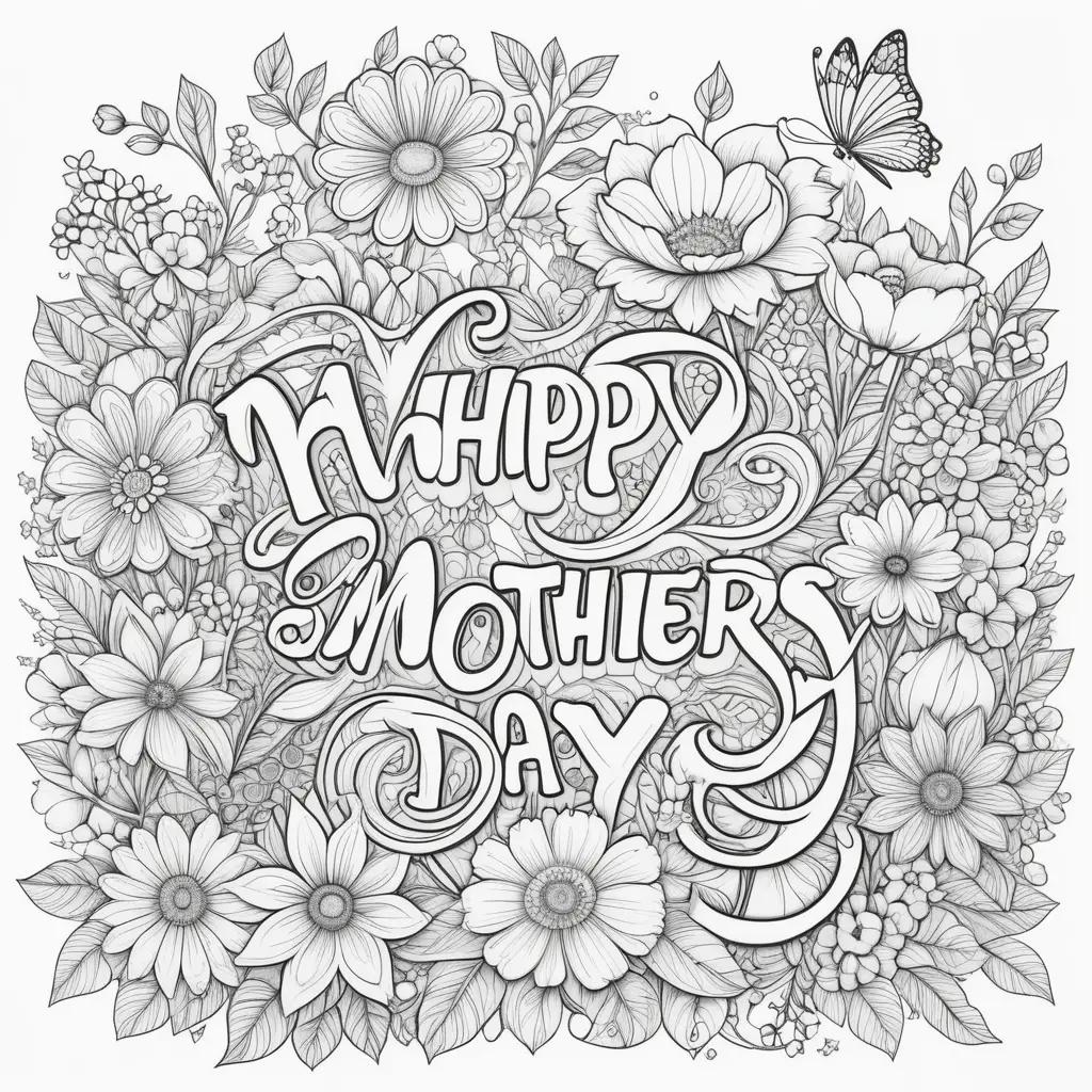 Happy Mothers Day Coloring Pages for Kids