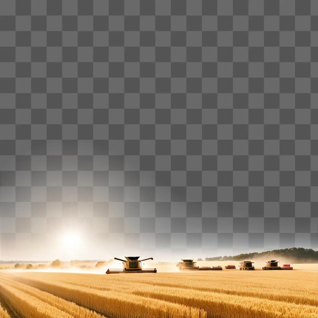 Harvest season on a rural landscape