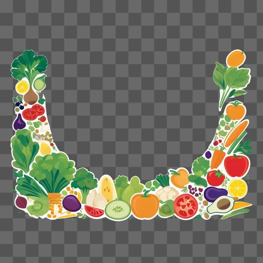 Healthy eating with a variety of fruits and vegetables