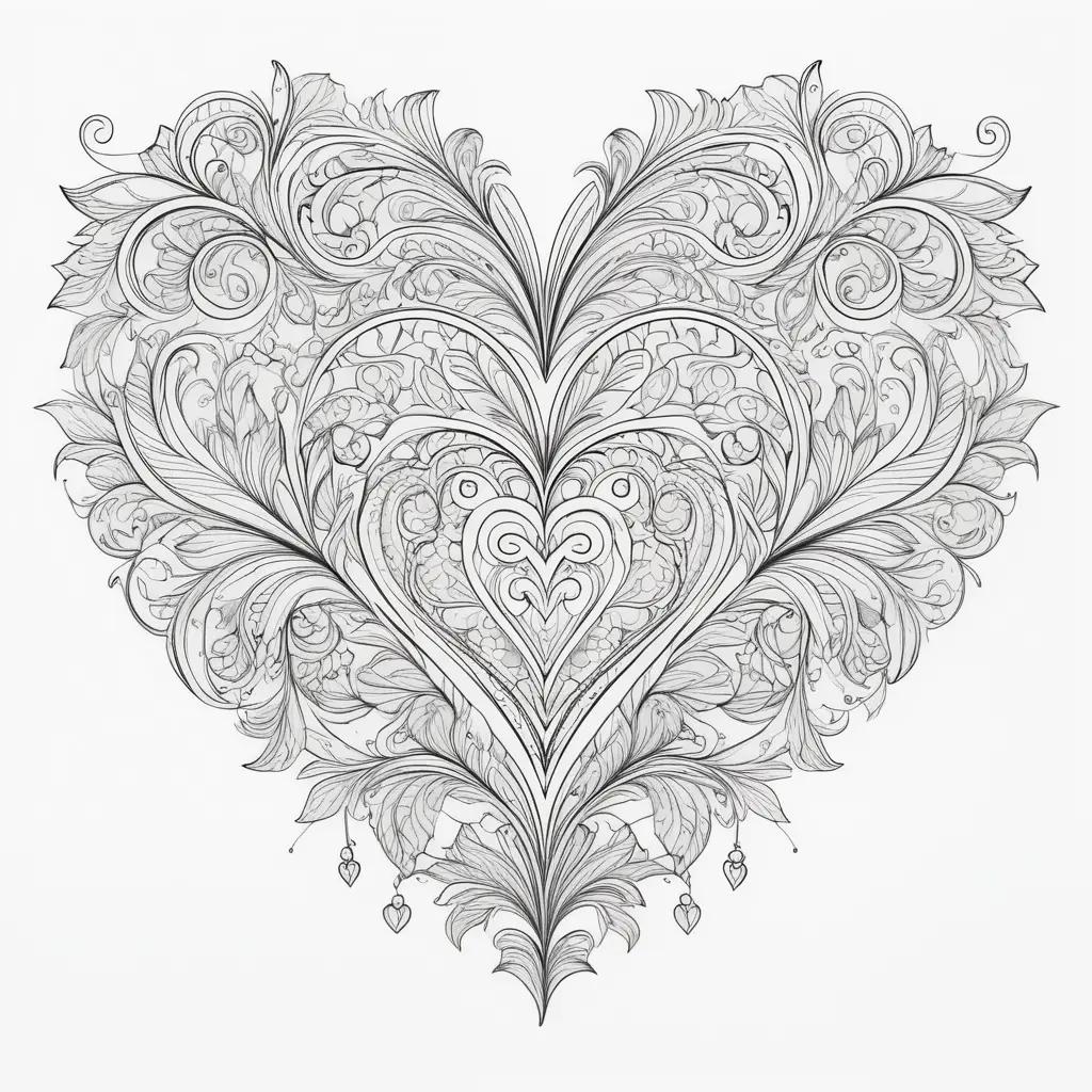 Heart Coloring Pages: Beautiful and Colorful Heart Coloring Pages