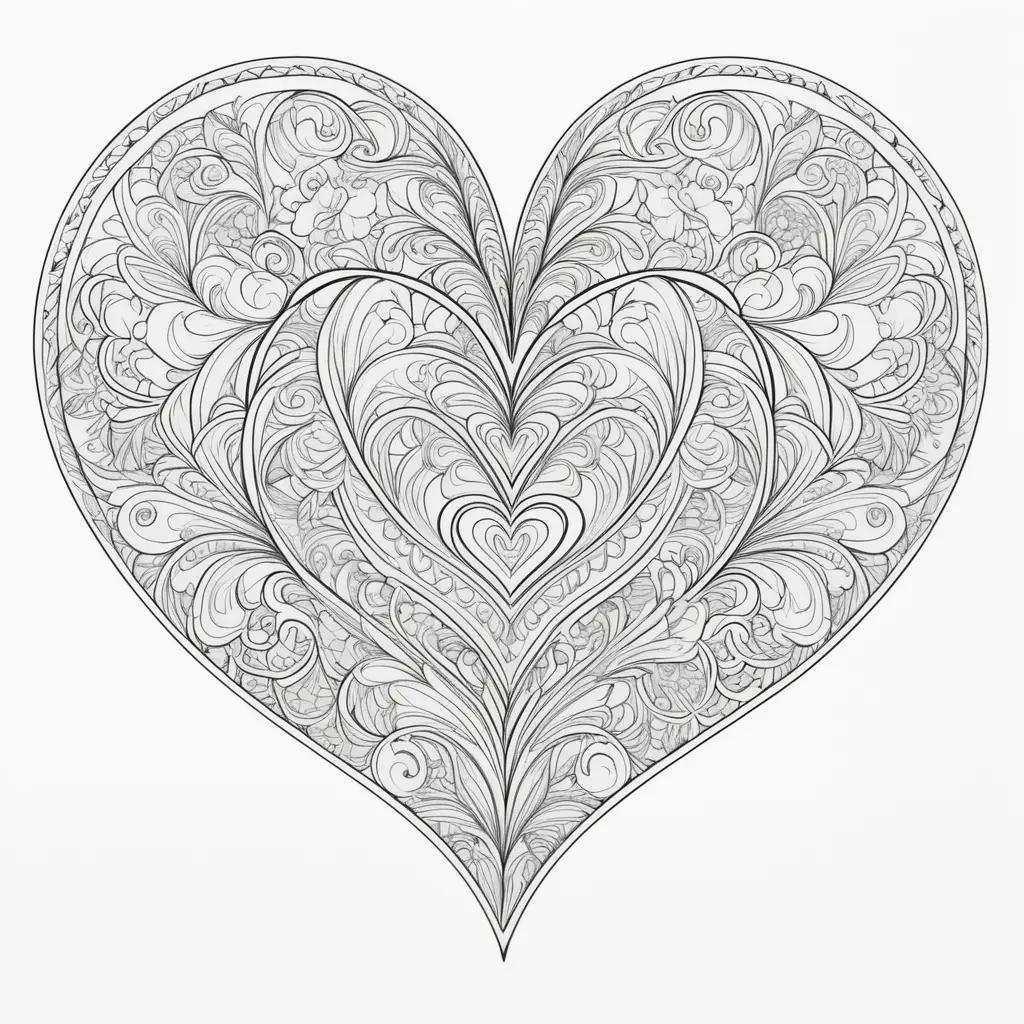 Heart Coloring Pages for Adults