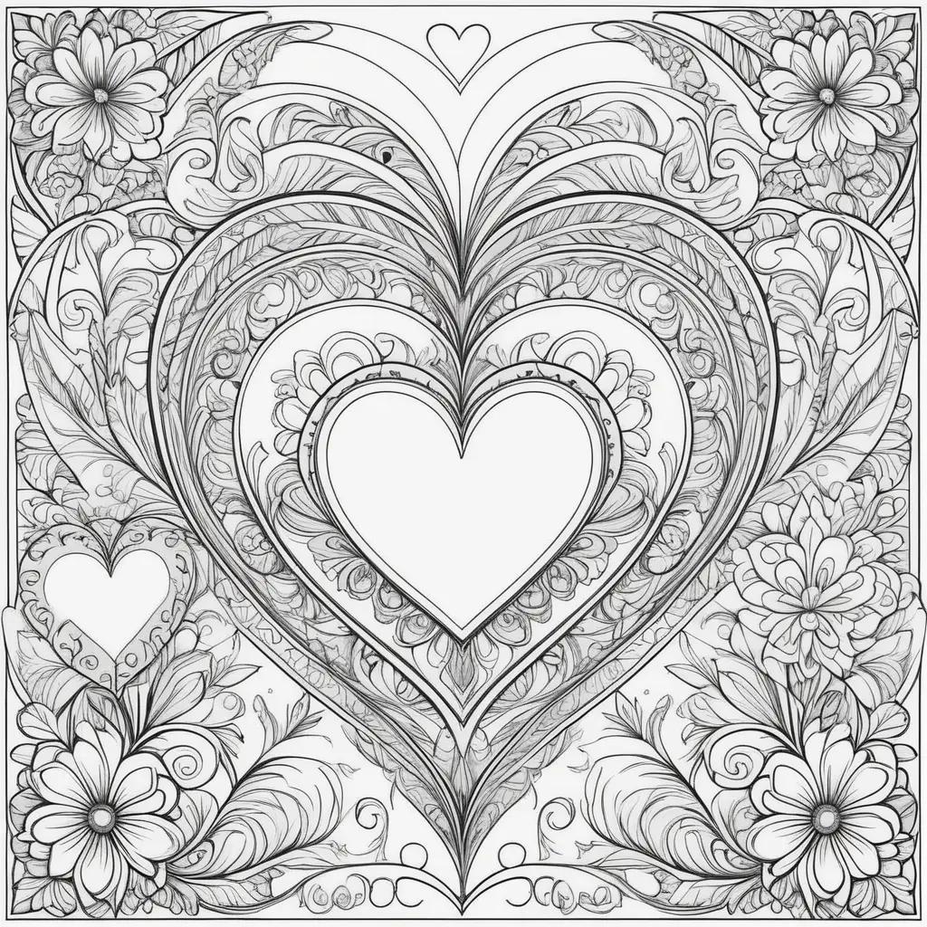 Heart-filled Valentines Day coloring pages for free