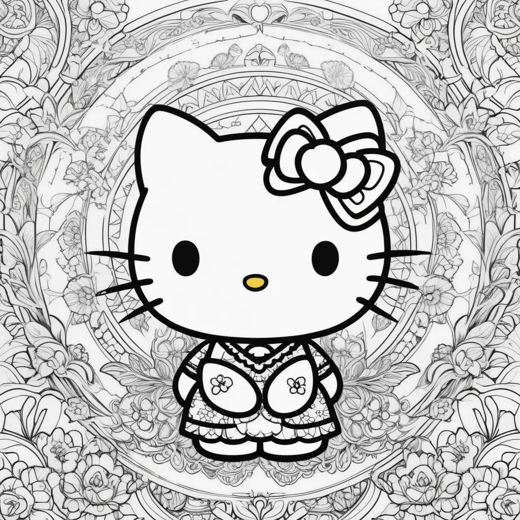 Hello Kitty Coloring Page