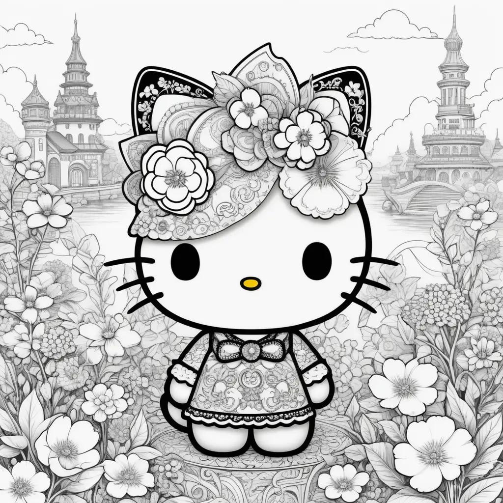 Hello Kitty Coloring Page