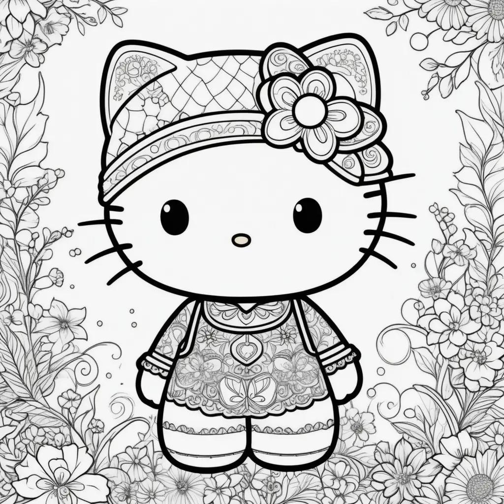 Hello Kitty Coloring Pages: Coloring Book for Adults