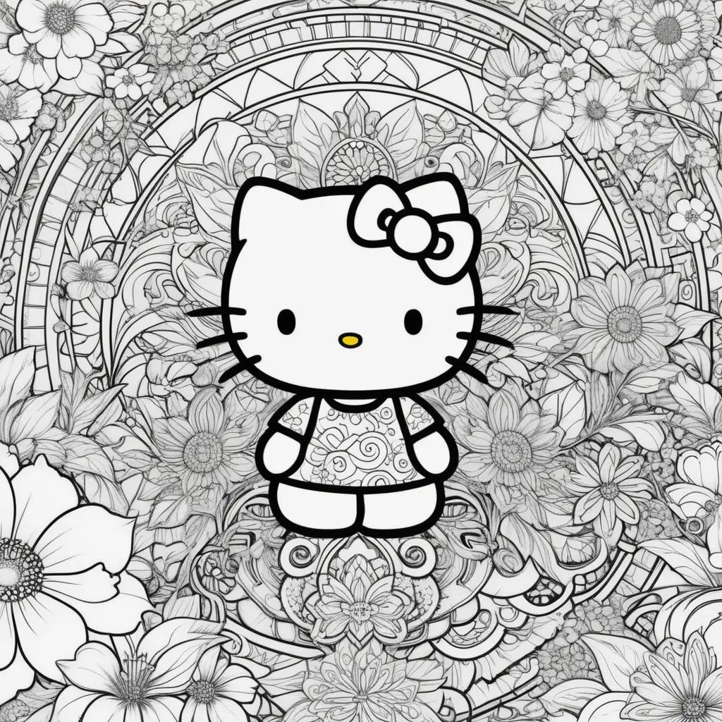 Hello Kitty Coloring Pages for Adults