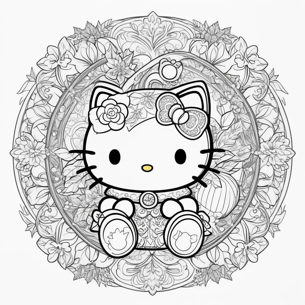 Hello Kitty Coloring Pages for Christmas