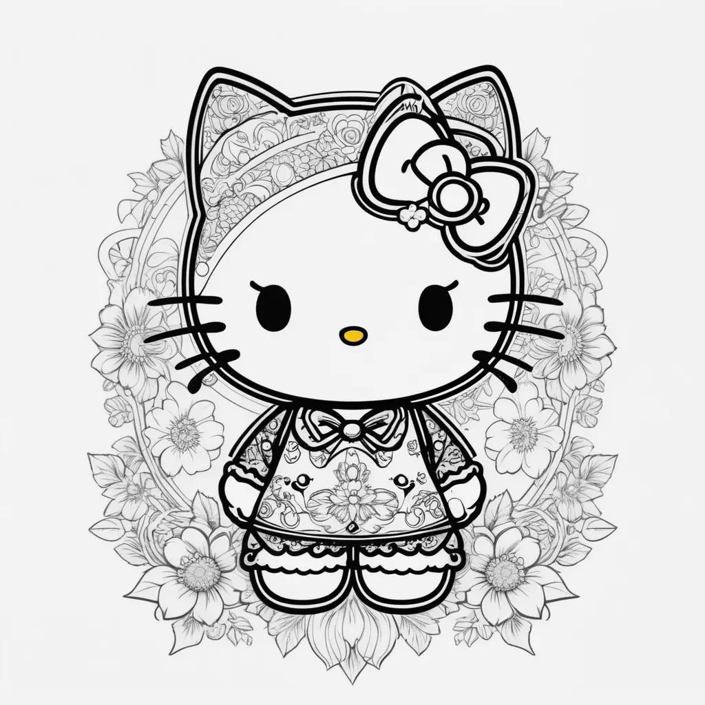 Hello Kitty Coloring Pages for Kids