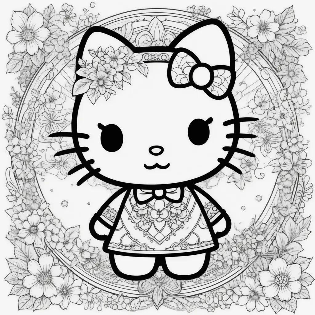 Hello Kitty Coloring Pages for Kids