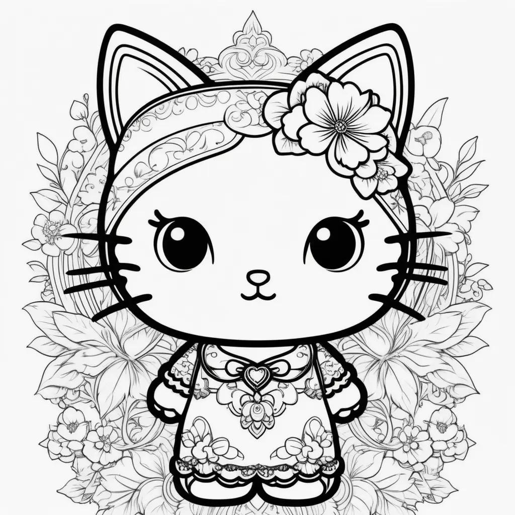 Hello Kitty Coloring Pages to Print: Cute Cat Designs