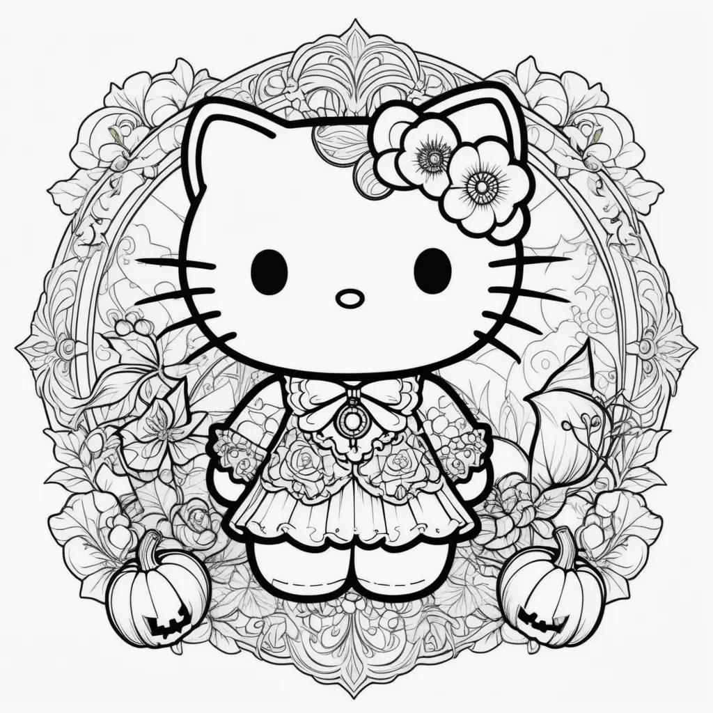 Hello Kitty Halloween Coloring Pages: A Festive Collection