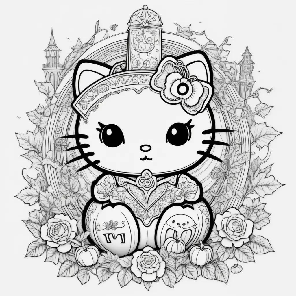 Hello Kitty Halloween Coloring Pages: A Spooky Treat