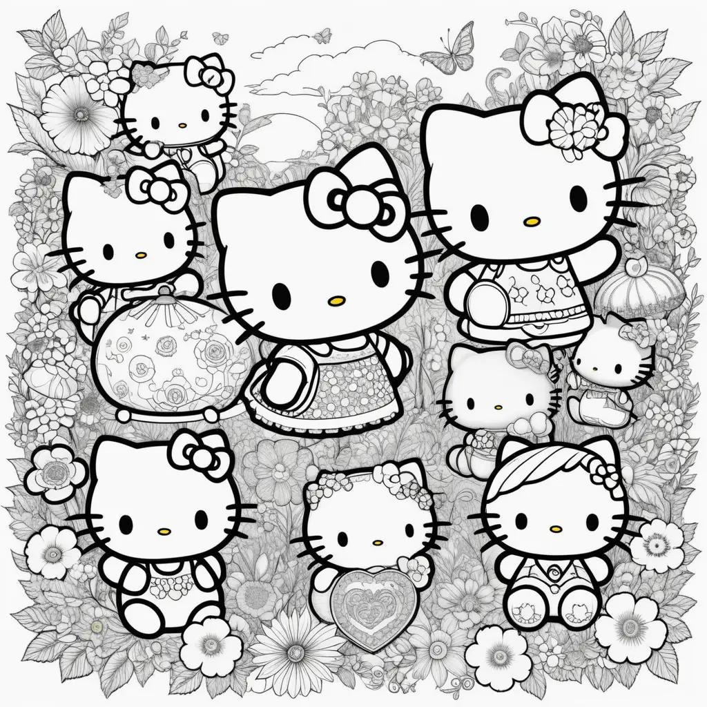 Hello Kitty and Friends Coloring Pages