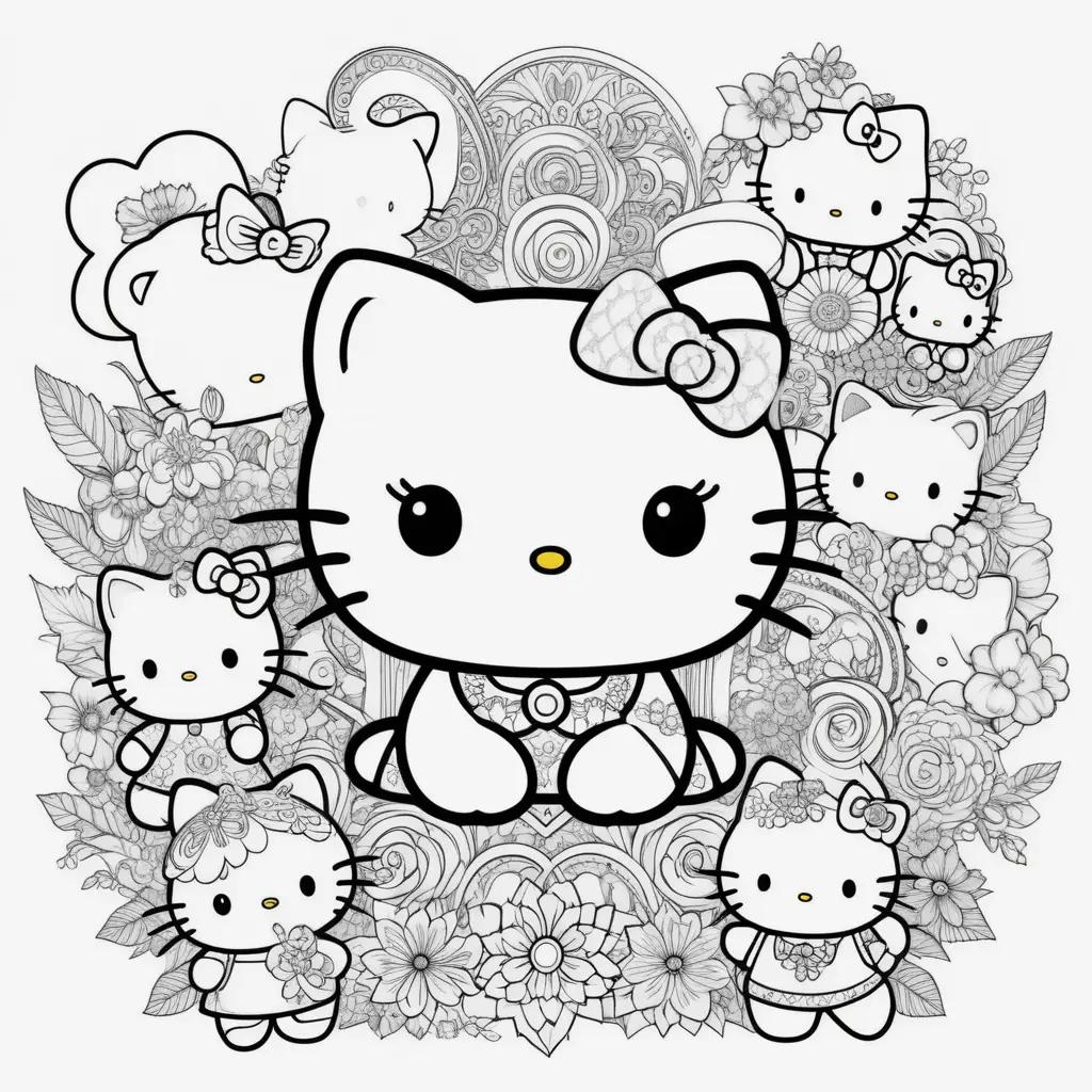 Hello Kitty and Friends Coloring Pages