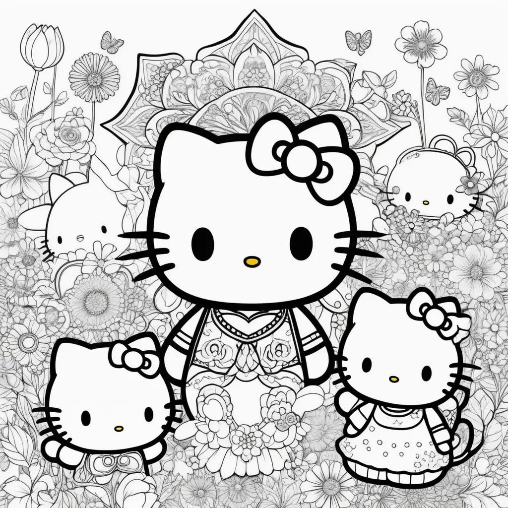 Hello Kitty and Friends Coloring Pages for Kids