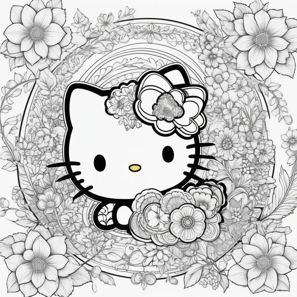 Hello Kitty coloring pages for adults